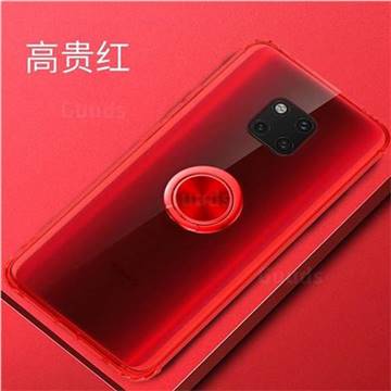 Anti-fall Invisible Press Bounce Ring Holder Phone Cover for Huawei Mate 20 Pro - Noble Red