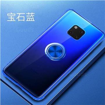 Anti-fall Invisible Press Bounce Ring Holder Phone Cover for Huawei Mate 20 Pro - Sapphire Blue
