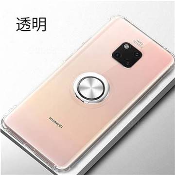 Anti-fall Invisible Press Bounce Ring Holder Phone Cover for Huawei Mate 20 Pro - Transparent
