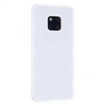 2mm Candy Soft Silicone Phone Case Cover for Huawei Mate 20 Pro - White