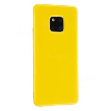 2mm Candy Soft Silicone Phone Case Cover for Huawei Mate 20 Pro - Yellow