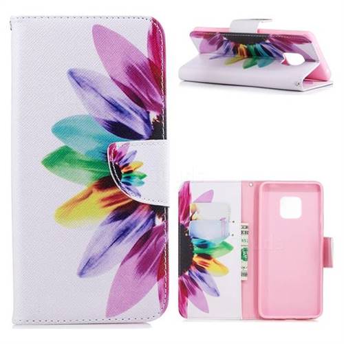 Seven-color Flowers Leather Wallet Case for Huawei Mate 20 Pro