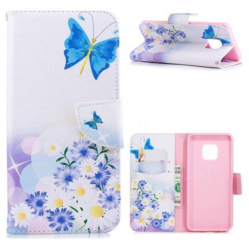 Butterflies Flowers Leather Wallet Case for Huawei Mate 20 Pro