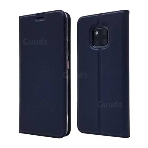 Ultra Slim Card Magnetic Automatic Suction Leather Wallet Case for Huawei Mate 20 Pro - Royal Blue