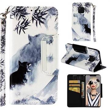 Target Tiger Big Metal Buckle PU Leather Wallet Phone Case for Huawei Mate 20 Pro