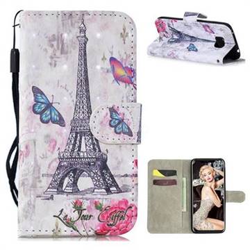 Paris Tower 3D Painted Leather Wallet Phone Case for Huawei Mate 20 Pro