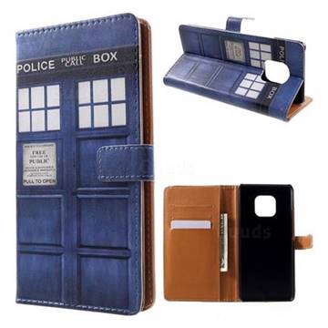 Police Box Leather Wallet Case for Huawei Mate 20 Pro