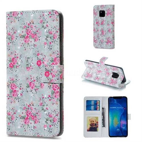 Roses Flower 3D Painted Leather Phone Wallet Case for Huawei Mate 20 Pro