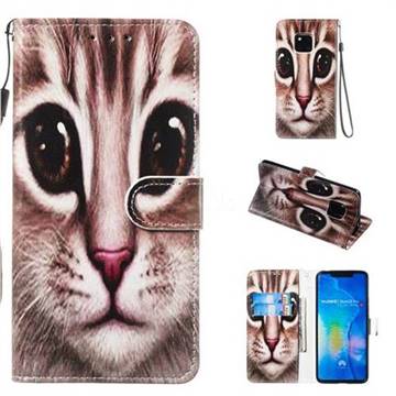Coffe Cat Smooth Leather Phone Wallet Case for Huawei Mate 20 Pro