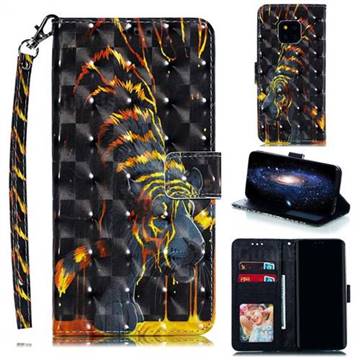 Tiger Totem 3D Painted Leather Phone Wallet Case for Huawei Mate 20 Pro