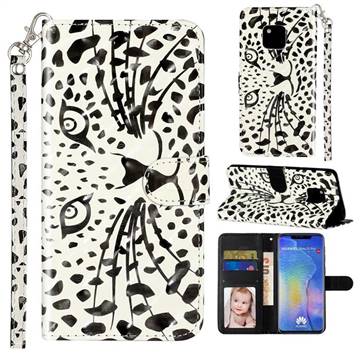 Leopard Panther 3D Leather Phone Holster Wallet Case for Huawei Mate 20 Pro