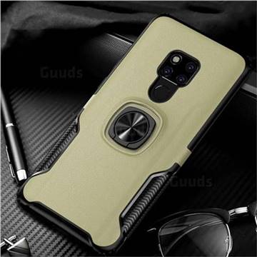 Knight Armor Anti Drop PC + Silicone Invisible Ring Holder Phone Cover for Huawei Mate 20 X - Champagne