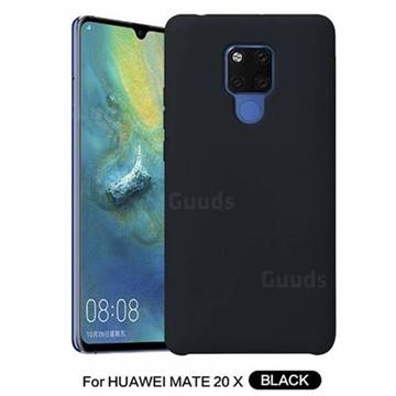 Howmak Slim Liquid Silicone Rubber Shockproof Phone Case Cover for Huawei Mate 20 X - Black