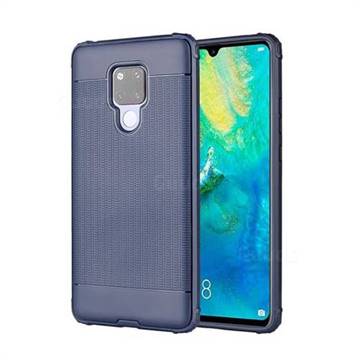 Luxury Shockproof Rubik Cube Texture Silicone TPU Back Cover for Huawei Mate 20 X - Blue