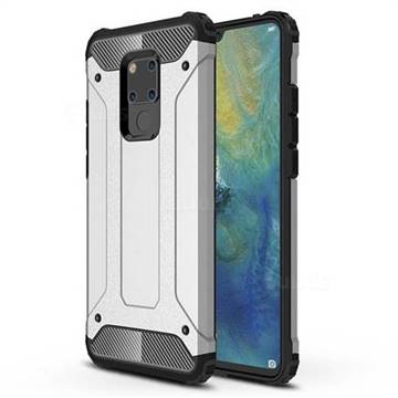 King Kong Armor Premium Shockproof Dual Layer Rugged Hard Cover for Huawei Mate 20 X - Technology Silver