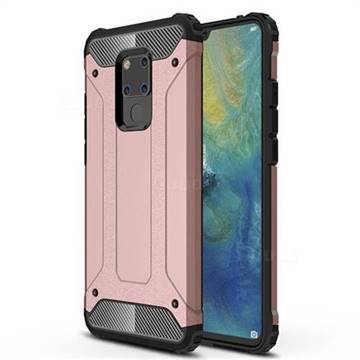 King Kong Armor Premium Shockproof Dual Layer Rugged Hard Cover for Huawei Mate 20 X - Rose Gold