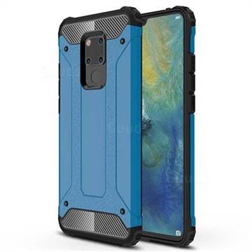 King Kong Armor Premium Shockproof Dual Layer Rugged Hard Cover for Huawei Mate 20 X - Sky Blue