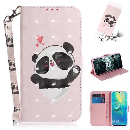 Heart Cat 3D Painted Leather Wallet Phone Case for Huawei Mate 20 X