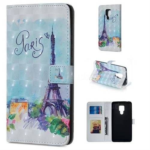 Paris Tower 3D Painted Leather Phone Wallet Case for Huawei Mate 20 X