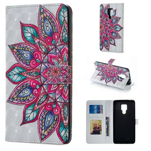 Mandara Flower 3D Painted Leather Phone Wallet Case for Huawei Mate 20 X