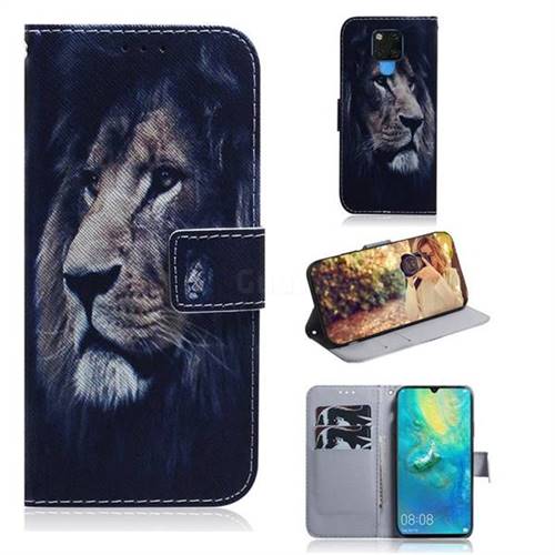 Lion Face PU Leather Wallet Case for Huawei Mate 20 X