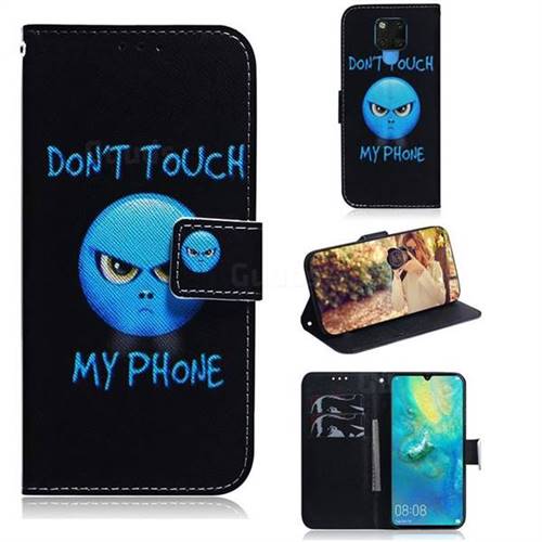 Not Touch My Phone PU Leather Wallet Case for Huawei Mate 20 X