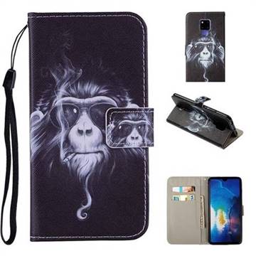 Chimpanzee PU Leather Wallet Phone Case Cover for Huawei Mate 20 X
