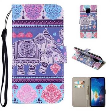 Totem Elephant PU Leather Wallet Phone Case Cover for Huawei Mate 20 X