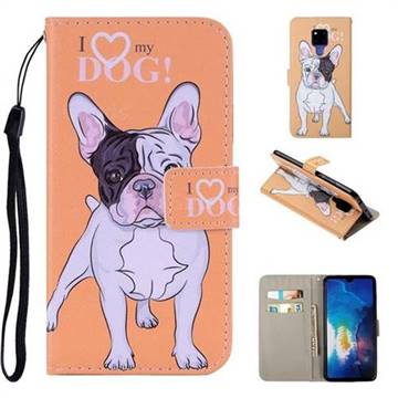 Love Dog PU Leather Wallet Phone Case Cover for Huawei Mate 20 X