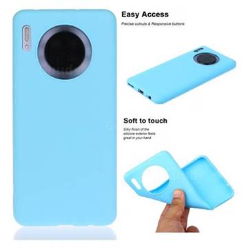 Soft Matte Silicone Phone Cover for Huawei Mate 30 - Sky Blue