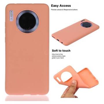 Soft Matte Silicone Phone Cover for Huawei Mate 30 - Coral Orange