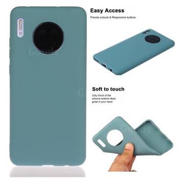 Soft Matte Silicone Phone Cover for Huawei Mate 30 - Lake Blue