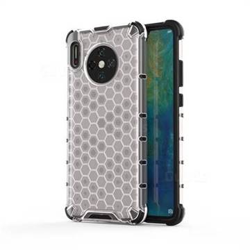 Honeycomb TPU + PC Hybrid Armor Shockproof Case Cover for Huawei Mate 30 - Transparent