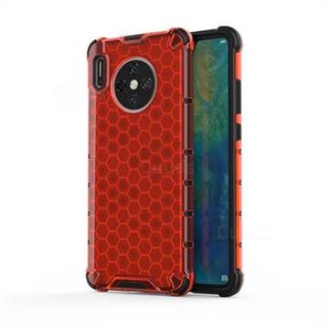 Honeycomb TPU + PC Hybrid Armor Shockproof Case Cover for Huawei Mate 30 - Red