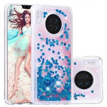 Dynamic Liquid Glitter Quicksand Sequins TPU Phone Case for Huawei Mate 30 - Blue