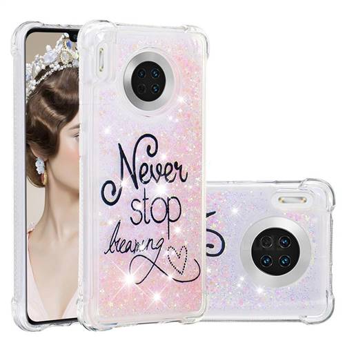 Never Stop Dreaming Dynamic Liquid Glitter Sand Quicksand Star TPU Case for Huawei Mate 30