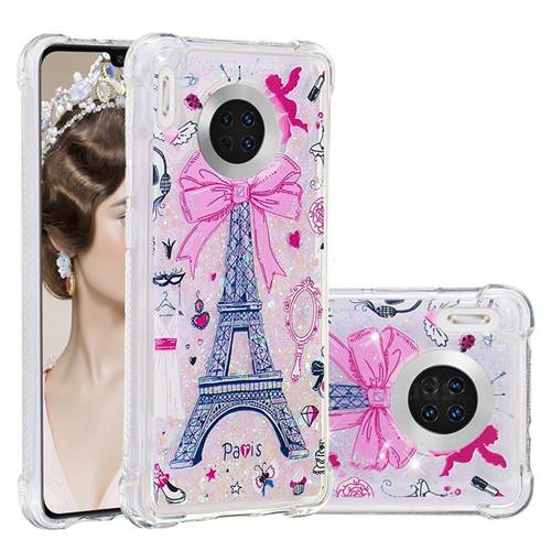 Mirror and Tower Dynamic Liquid Glitter Sand Quicksand Star TPU Case for Huawei Mate 30
