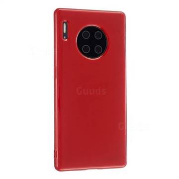 2mm Candy Soft Silicone Phone Case Cover for Huawei Mate 30 - Hot Red