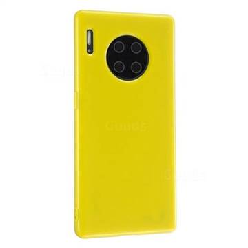 2mm Candy Soft Silicone Phone Case Cover for Huawei Mate 30 - Yellow