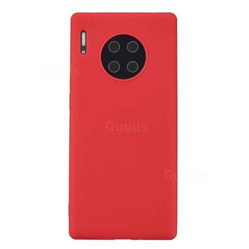 Candy Soft Silicone Protective Phone Case for Huawei Mate 30 - Red