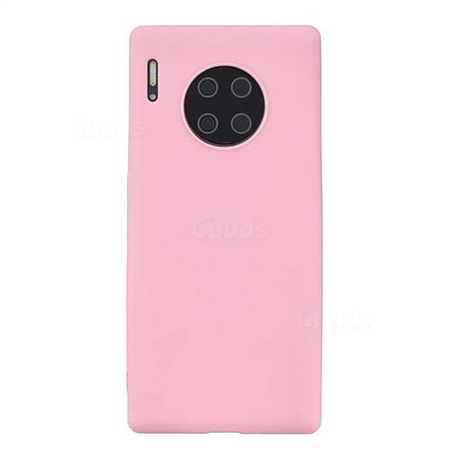 Candy Soft Silicone Protective Phone Case for Huawei Mate 30 - Dark Pink