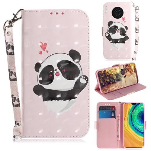 Heart Cat 3D Painted Leather Wallet Phone Case for Huawei Mate 30