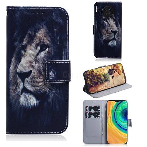Lion Face PU Leather Wallet Case for Huawei Mate 30