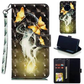 Dream Butterfly 3D Painted Leather Phone Wallet Case for Huawei Mate 30