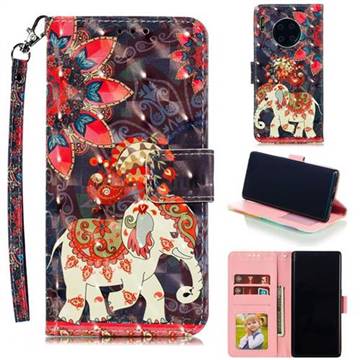 Phoenix Elephant 3D Painted Leather Phone Wallet Case for Huawei Mate 30