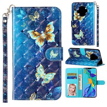 Rankine Butterfly 3D Leather Phone Holster Wallet Case for Huawei Mate 30