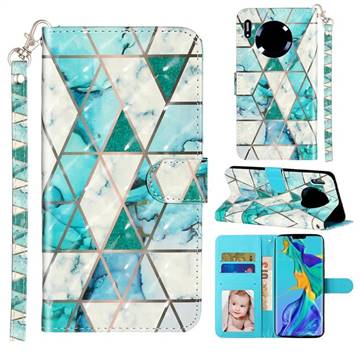 Stitching Marble 3D Leather Phone Holster Wallet Case for Huawei Mate 30