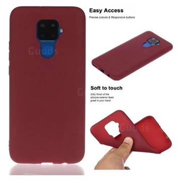 Soft Matte Silicone Phone Cover for Huawei Mate 30 Lite(Nova 5i Pro) - Wine Red
