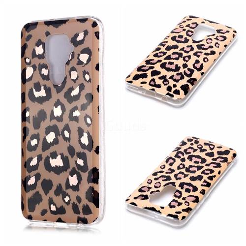 Leopard Galvanized Rose Gold Marble Phone Back Cover for Huawei Mate 30 Lite(Nova 5i Pro)