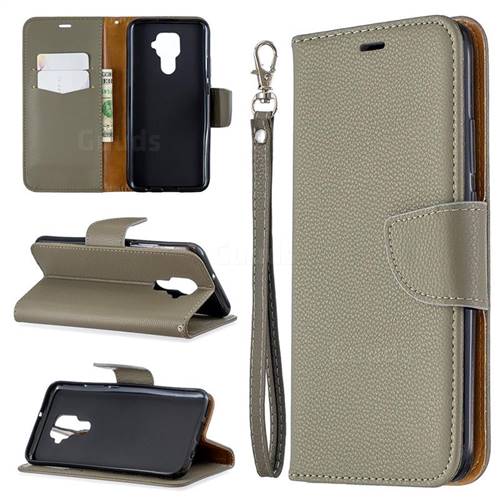 Classic Luxury Litchi Leather Phone Wallet Case for Huawei Mate 30 Lite(Nova 5i Pro) - Gray